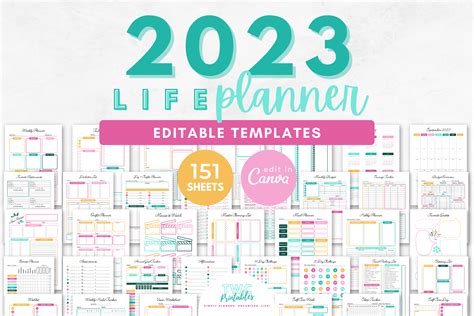2023 Life Planner Canva Templates Graphic By Twcprintables · Creative