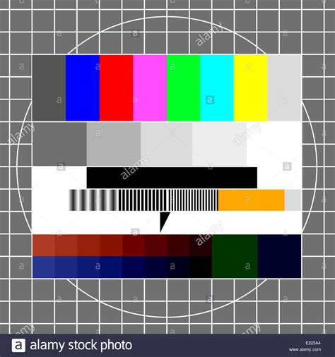 1 фраза в 1 тематике. TV-Testbild Stockfoto, Bild: 70117324 - Alamy