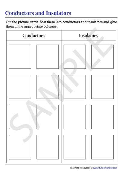 Conductors And Insulators Worksheet