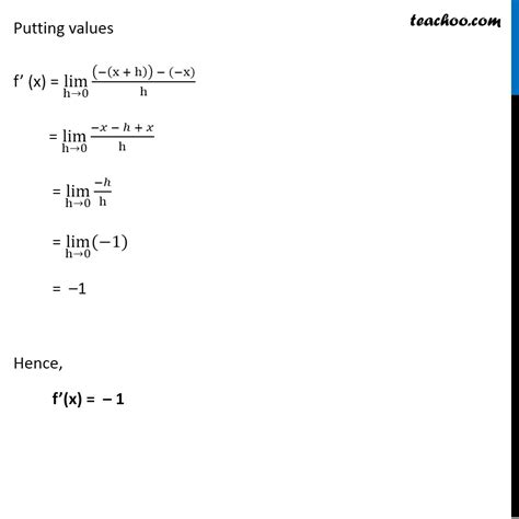 misc 1 find the derivative of f x x from first principle