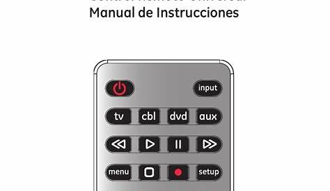 ge universal remote instruction manual