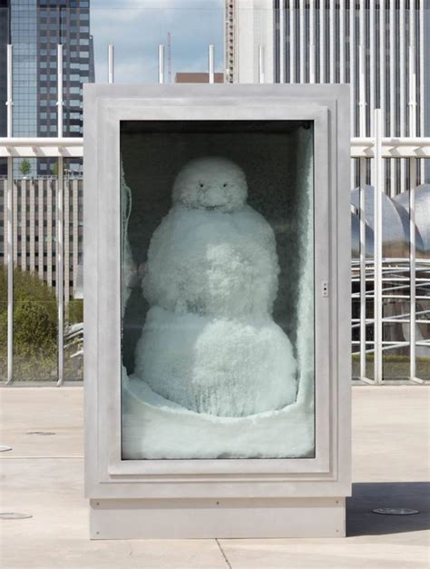 This Snowman Sculpture Stayed Frozen All Summer—and Now Its Headed To