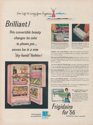 1955 Frigidaire Imperial Cold Pantry Refrigerator 56 Brilliant Pink