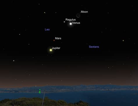 Moon Joins Planets At Sunrise Cosmic Pursuits