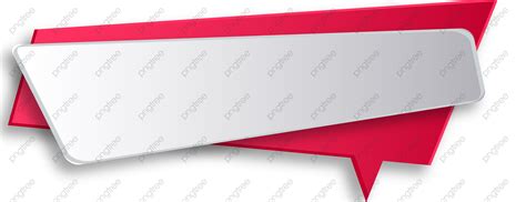Download Transparent red three-dimensional title frame vector PNG ...