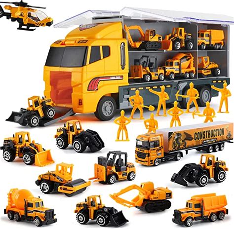 Die Cast Construction Truck 19 In 1 With Realistic Engineering Worker