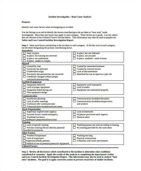 Accident Root Cause Analysis