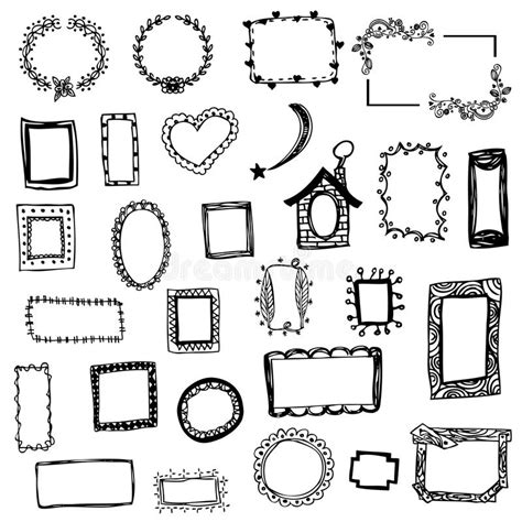 Frame for image picture, illustration of empty framework gallery retro picture image cartoon frames vector set. Free Hand Drawing Of Picture Frame Vector Illustration On ...