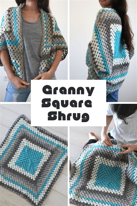 Continuous Granny Square Shrug Free Crochet Cocoon