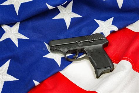 American Flag And Gun Stock Photo Image Of Handgun Armament 3450804