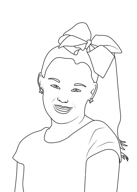Teengirl Jojo Siwa porte un hairbows Coloring Pages - Jojo Siwa