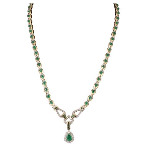 Karat Pear Shaped Diamond Necklace Carat For Sale At Stdibs