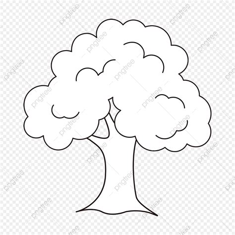Black And White Vector Line Big Tree Clipart Tree Clipart Black And
