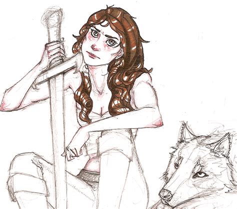 Arya Stark And Wolf Sketch By Hedgehog In Snow On Deviantart