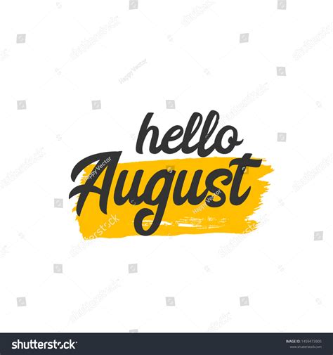 Hello August Vector Template Design For Banner Royalty Free Stock