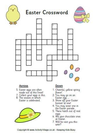 Religious easter word search printable. Easter Crossword | Easter crossword, Easter worksheets ...