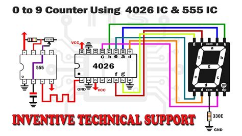 0 To 9 Self Counter With 7 Segment Display 555 Timer Ic And 4026 Ic By