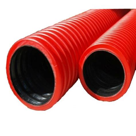 Hdpe Red And Black Double Wall Corrugated Pipe Size 34 Inch Id