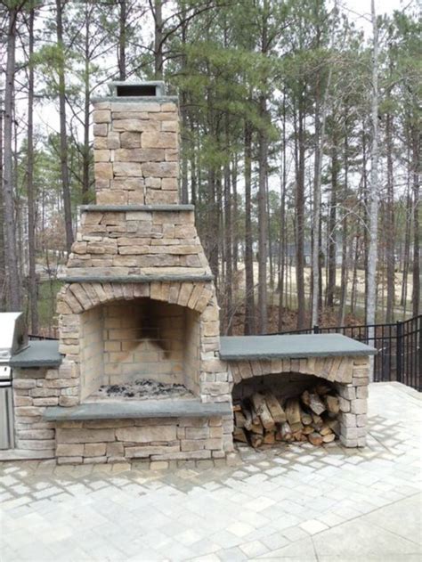 45 Elegant Rustic Outdoor Fireplace Design Ever Rustic Outdoor