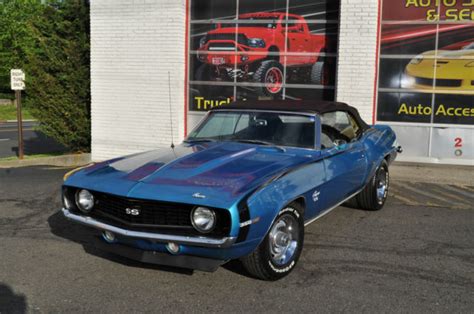 1969 Chevrolet Camaro Ss Convertible Original Lemans Blue Must Sell No