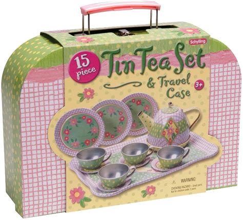 Childrens Tin Tea Set In Case S Cttsc