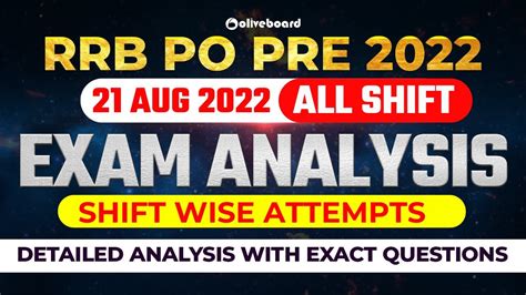 IBPS RRB PO Exam Analysis All Shift Aug Shift Wise RRB PO Good Attempts