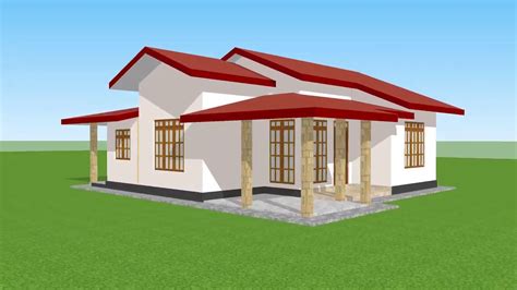 Single Story House Plan 3d In Srilanka Youtube