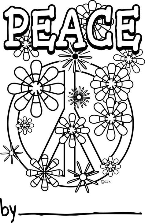 Peace Sign Coloring Pages Peace Sign Coloring Page School