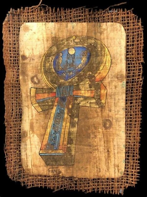 Ancient Egyptian Hand Painted Papyrus Paper Bc Antique