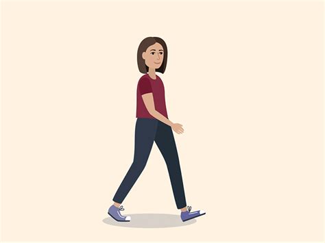 Woman Walking Cartoon
