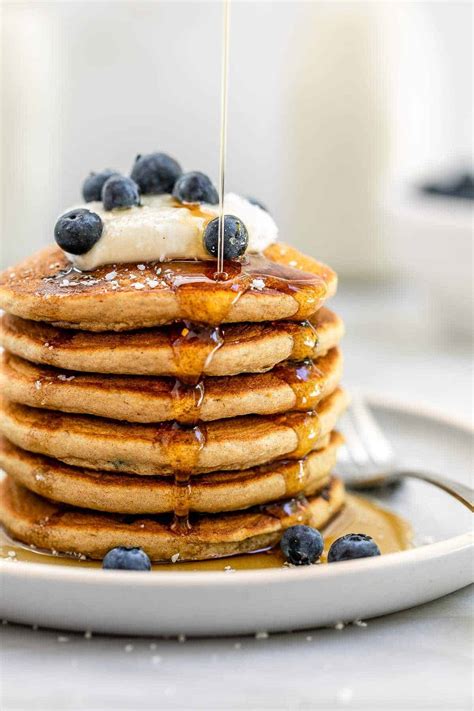 Fluffy Vegan Blueberry Pancakes Eat With Clarity