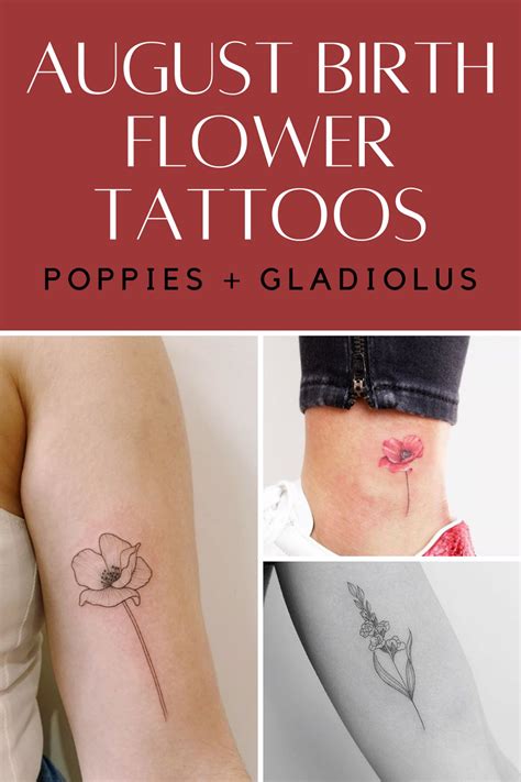 August birth flower tattoo ideas photos