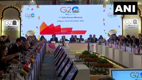 Ani On Twitter Rajasthan G20 Sherpa Amitabh Kant Gave An Overview To Delegatesg20 Countries