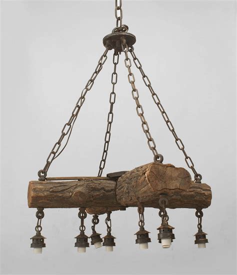Give your home or lodge cozy cabin look with a chandelier. Early 20th c. American Rustic Log Chandelier For Sale at ...