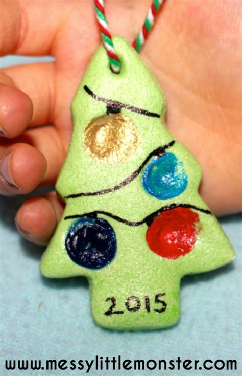 Fingerprint Christmas Tree Salt Dough Ornament Recipe Salt Dough