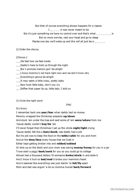Mockingbird By Eminem Song And Nurse English ESL Worksheets Pdf Doc