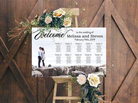 Find Your Seat Sign Wedding Seating Chart Sign Table Seating Chart