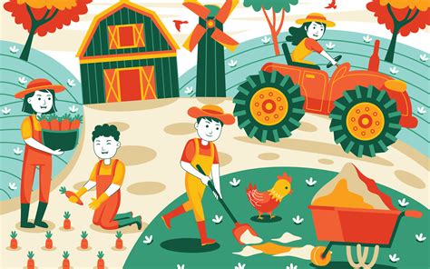 Agriculture And Farming Vector Illustration 01
