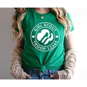 Custom Girl Scout Shirtscout Troop Number Shirt Custom Scout Etsy