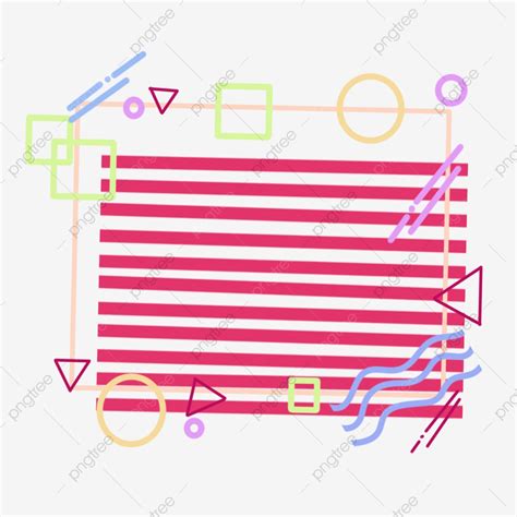 Stripe Border Clipart Vector Geometric Red Striped Border Creative