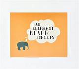 Elephant Art Print : An Elephant Never Forgets 8x10