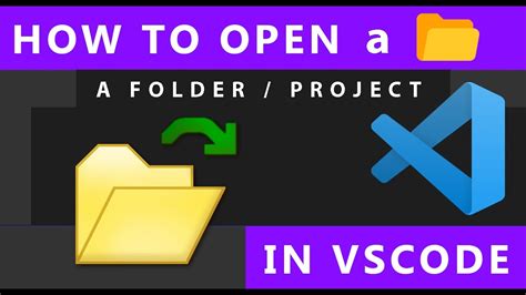 Vscode How To Open A Folder Youtube