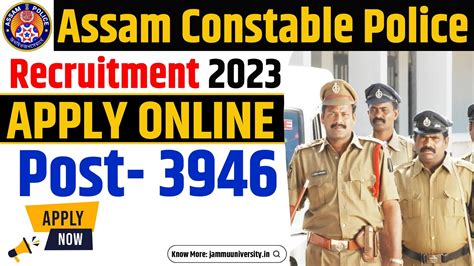 Assam Constable Police Recruitment 2023 Apply For 3946 Post