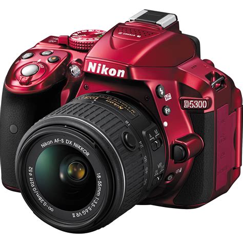 Nikon D5300 Dslr Camera With 18 55mm Lens Red 1523 Bandh Photo