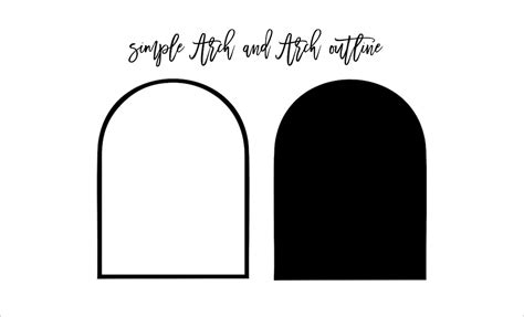 Arch And Outline Arch Svg Boho Svg Cut Files Arch Shape Svg Etsy Israel