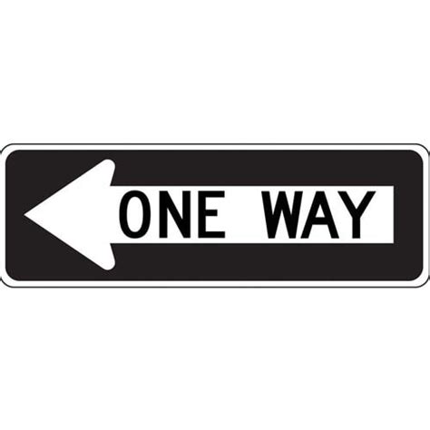 One Way Sign Left Arrow