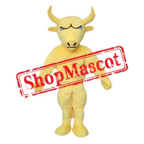 Power Yellow Bull Mascot Costume | Mascot, Mascot costume, Cartoon mascot costumes