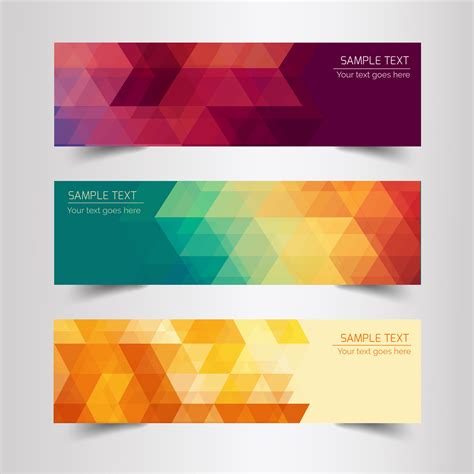 Abstract Geometric Banners Download Free Vectors Clipart Graphics