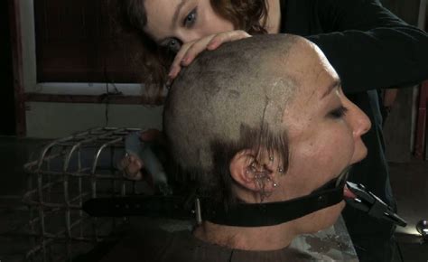 Several Chicks Tie Up Sex Slave And Shave Her Head Anysex Com Video