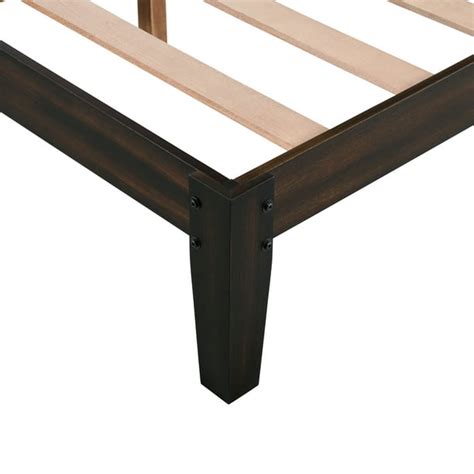 Grandrest 14 Inch Deluxe Wood Platform Bed King Oppami